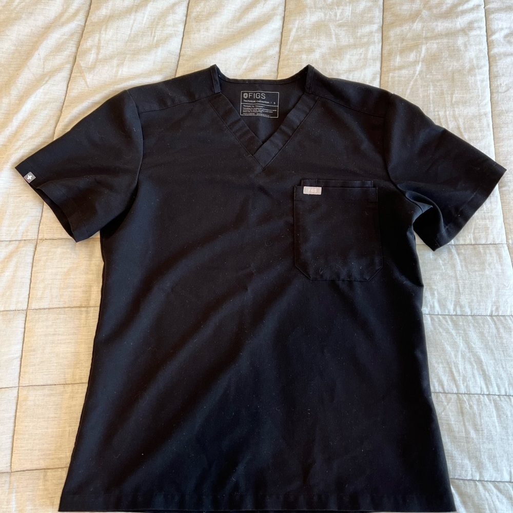 FIGS Men's Black Small Scrub Set